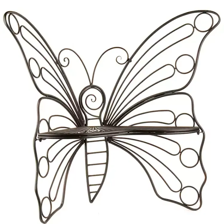 Outdoor Seating-Kirklands Home Butterfly Metal Patio Chair Black