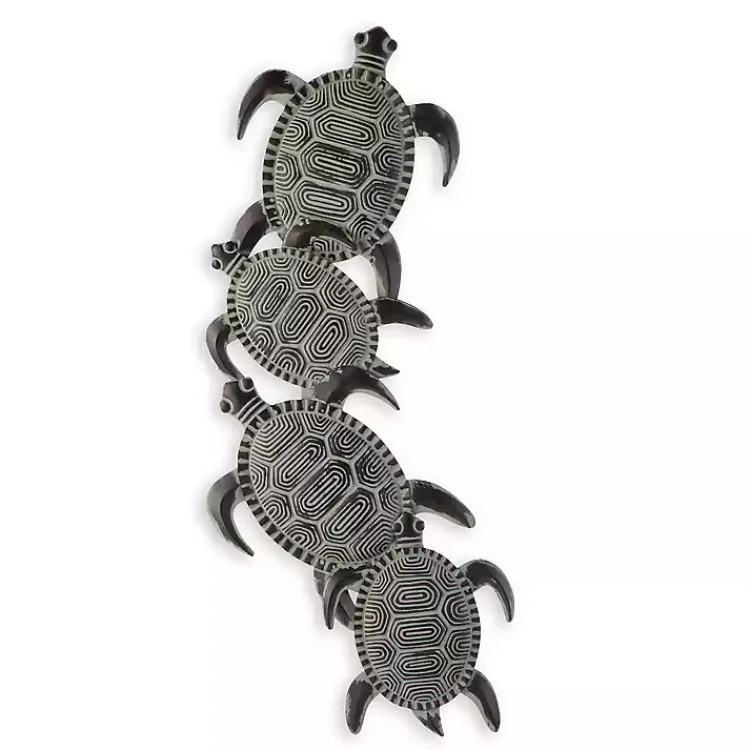 Wall Plaques-Kirklands Home Sea Turtle Metal Plaque Black