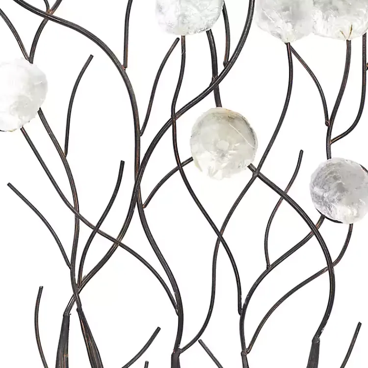 Wall Plaques-Kirklands Home Metal Peony Shell Wall Plaque