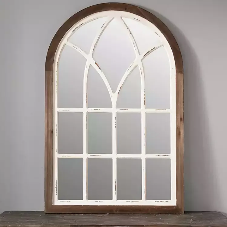 Decorative Mirrors-Kirklands Home Vail Two-Tone Arch Wall Mirror