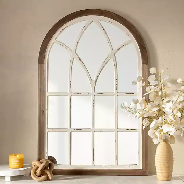 Decorative Mirrors-Kirklands Home Vail Two-Tone Arch Wall Mirror