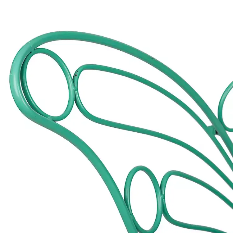 Outdoor Seating-Kirklands Home Turquoise Butterfly Metal Chair Blue