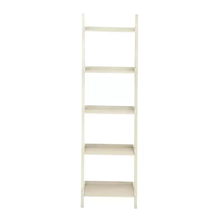 Office Furniture-Kirklands Home Wooden Leaning Shelf White