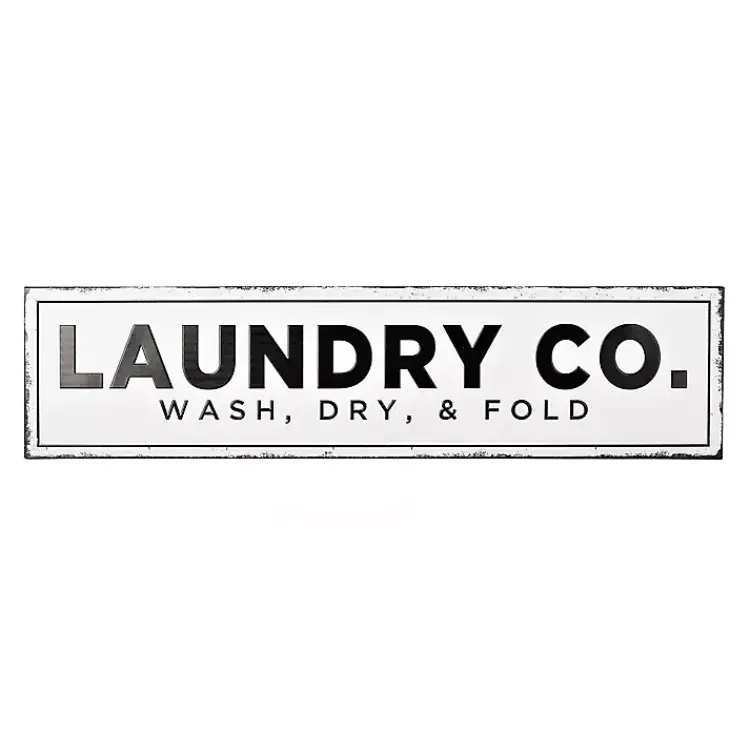 Wall Quotes & Signs-Kirklands Home Laundry Co. Metal Wall Plaque