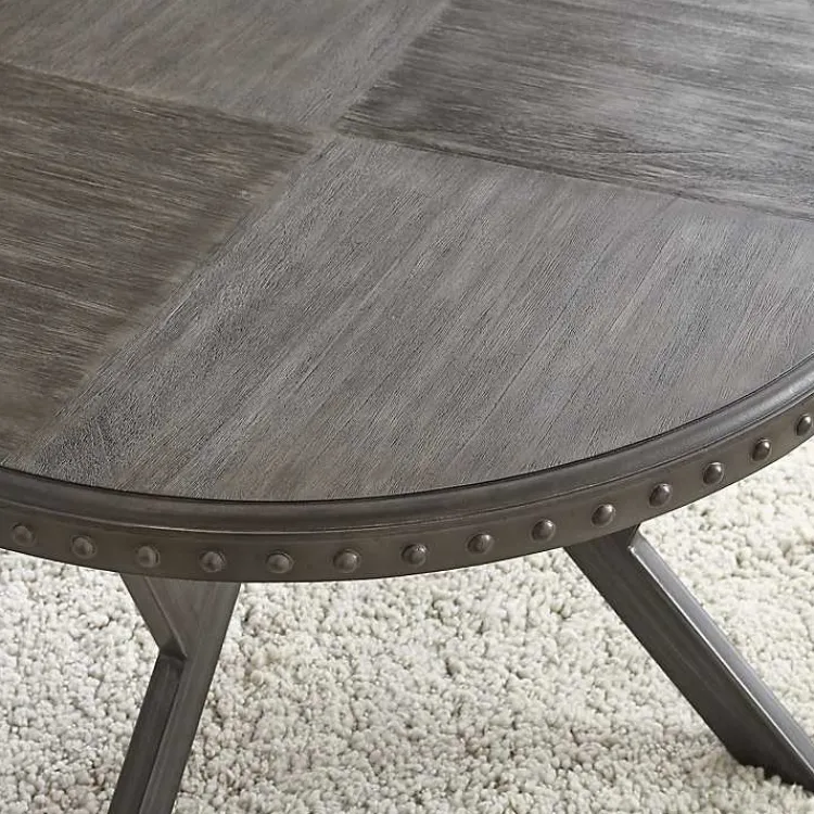 Coffee Tables-Kirklands Home Calvert Round Coffee Table Gray