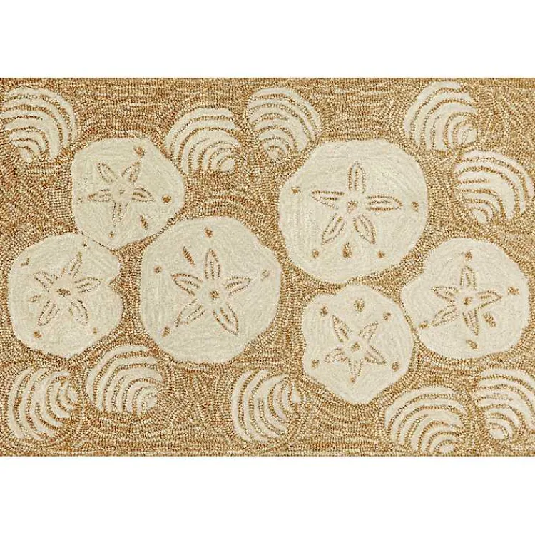 Doormats-Kirklands Home Natural Sand Dollar Outdoor Mat Tan