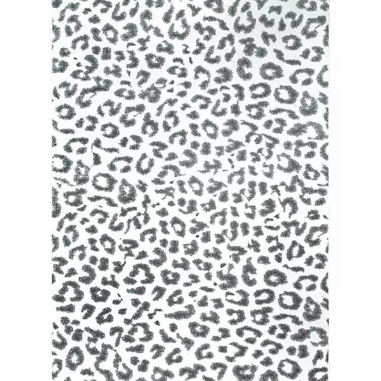 Area Rugs-Kirklands Home Leopard Print Area Rug, 5x7 Gray