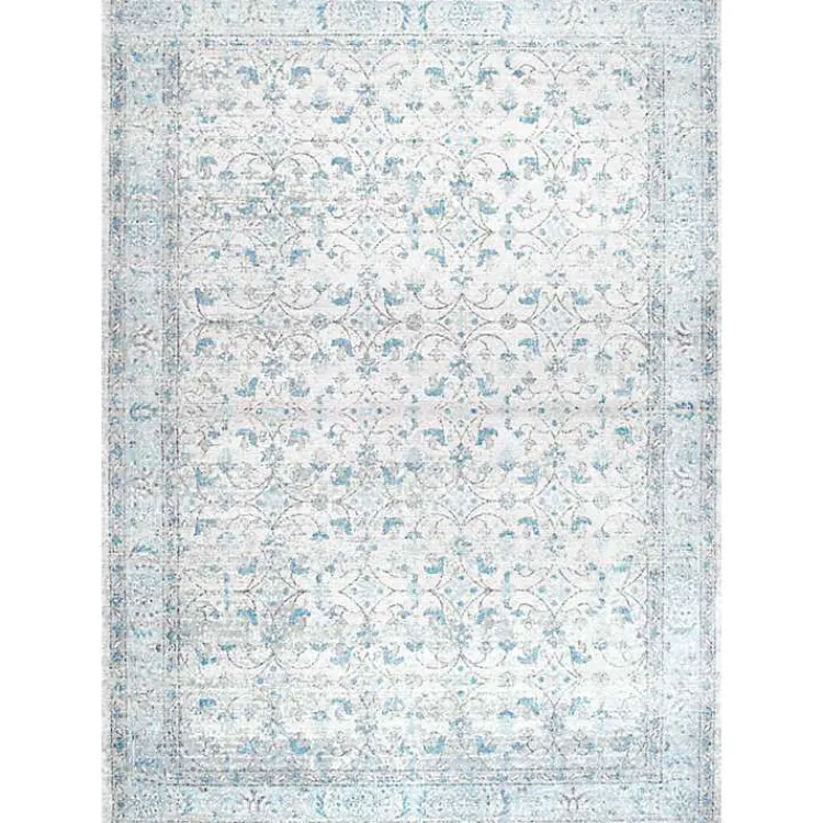 Area Rugs-Kirklands Home Aqua Rio Vintage Area Rug, 5x7 Blue