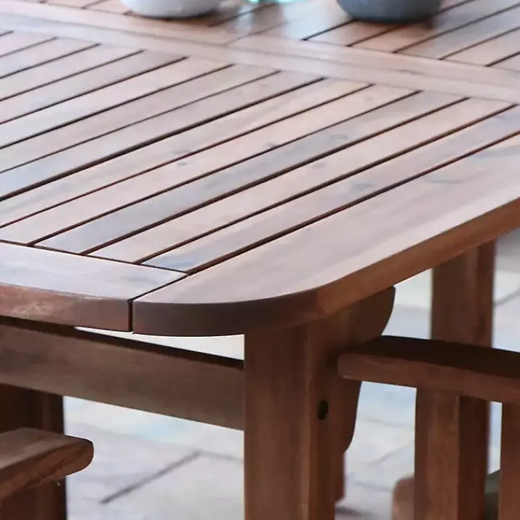 Outdoor Sets-Kirklands Home Acacia Wood Outdoor 6-pc. Dining Set Tan