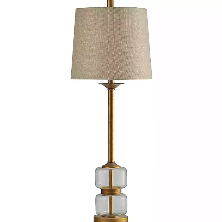 Buffet Lamps-Kirklands Home Deep Gold Glass Orb Buffet Lamp Tan