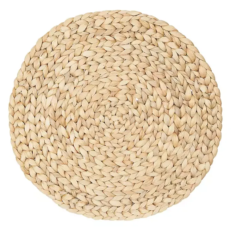 Table Linens-Kirklands Home Woven Seagrass Round Placemat Tan