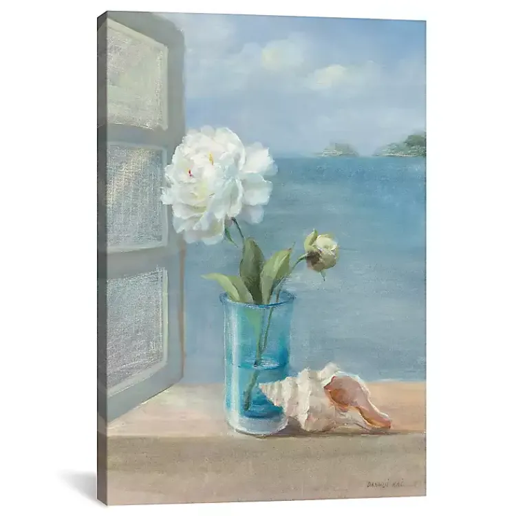 Canvas Art-Kirklands Home Coastal Floral Canvas Art Print Multi