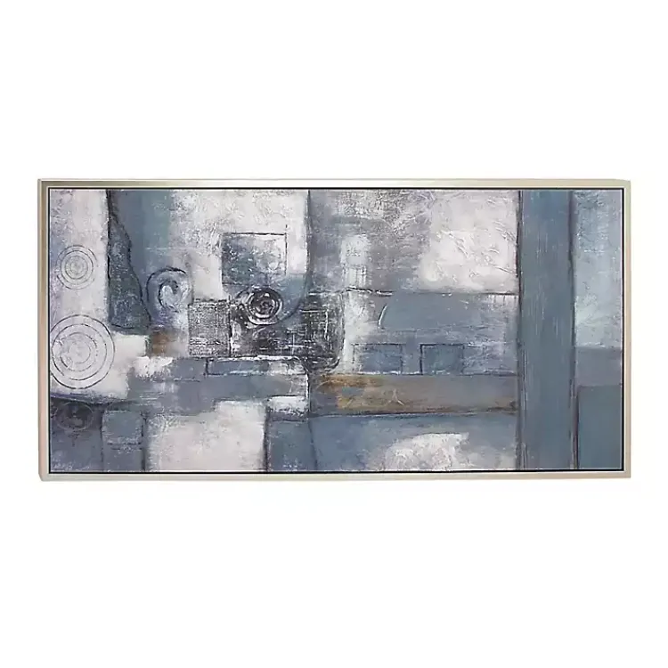 Canvas Art-Kirklands Home Blue Abstract Framed Canvas Art Print