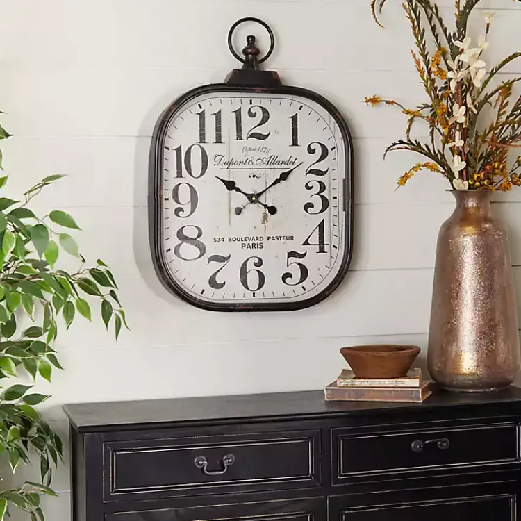 Clocks-Kirklands Home Brady Rustic Metal Wall Clock