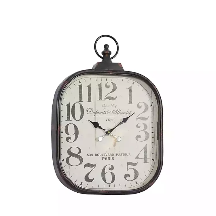 Clocks-Kirklands Home Brady Rustic Metal Wall Clock