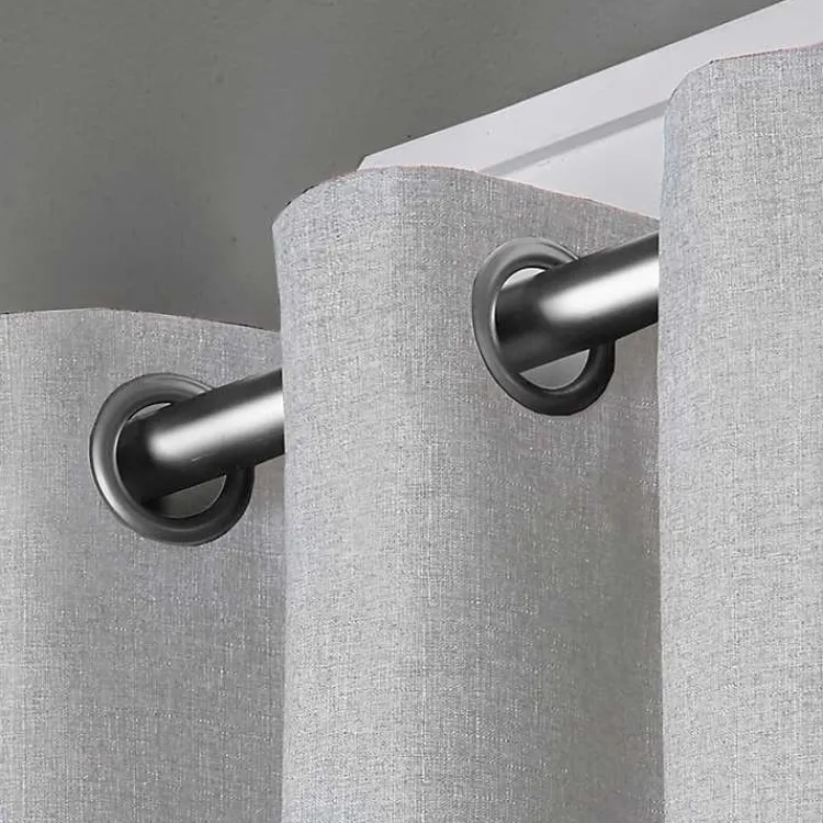 Curtains & Drapes-Kirklands Home Light Lila Curtain Panel Set, 84 in. Gray