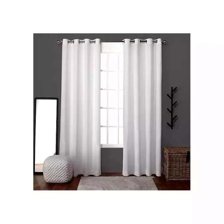 Curtains & Drapes-Kirklands Home Lila Curtain Panel Set, 84 in. White