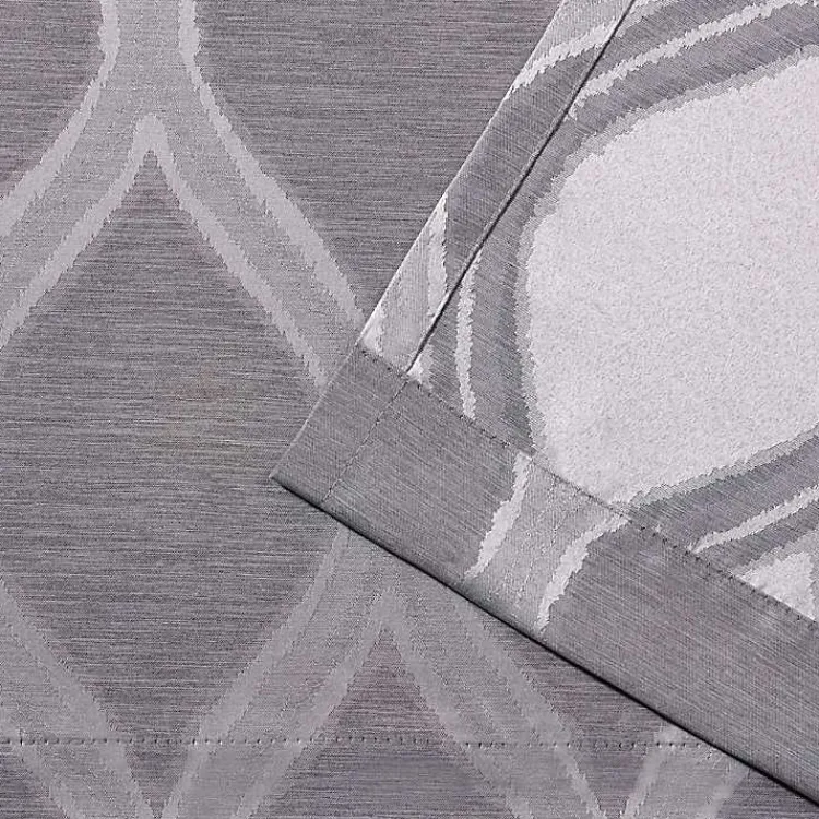 Curtains & Drapes-Kirklands Home Monte Curtain Panel Set, 84 in. Gray