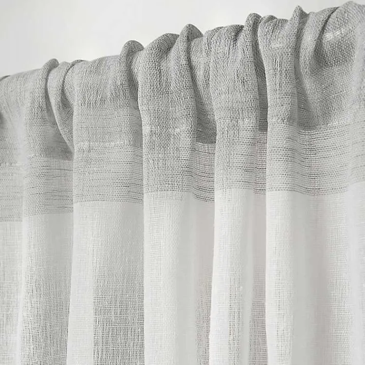 Curtains & Drapes-Kirklands Home Becky Curtain Panel Set, 96 in. Gray
