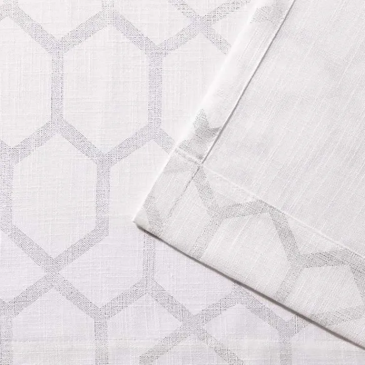 Curtains & Drapes-Kirklands Home White Paton Curtain Panel Set, 108 in.