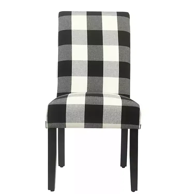 Dining Chairs-Kirklands Home Buffalo Check Dining Chairs, Set of 2 Black