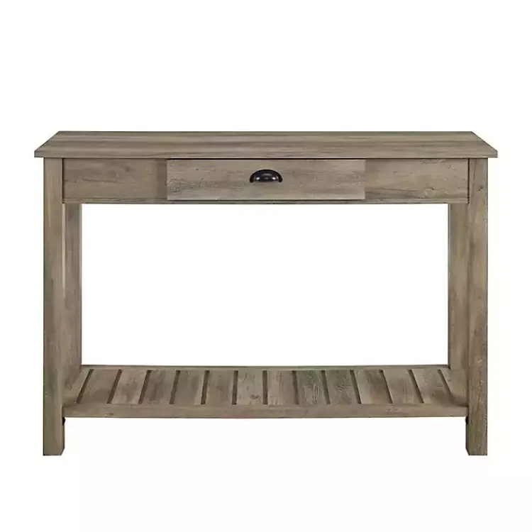 Console Tables-Kirklands Home Country Style washed Console Table Gray