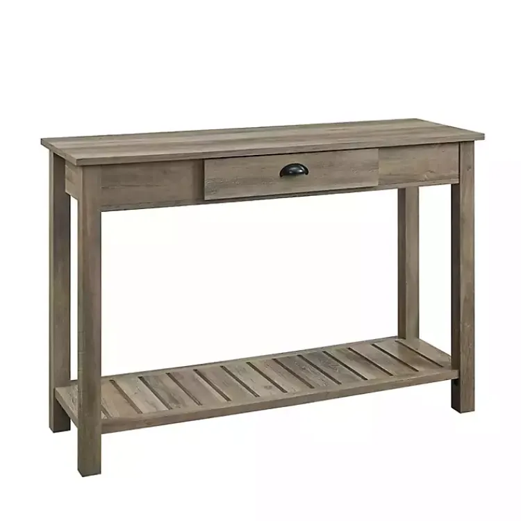 Console Tables-Kirklands Home Country Style washed Console Table Gray
