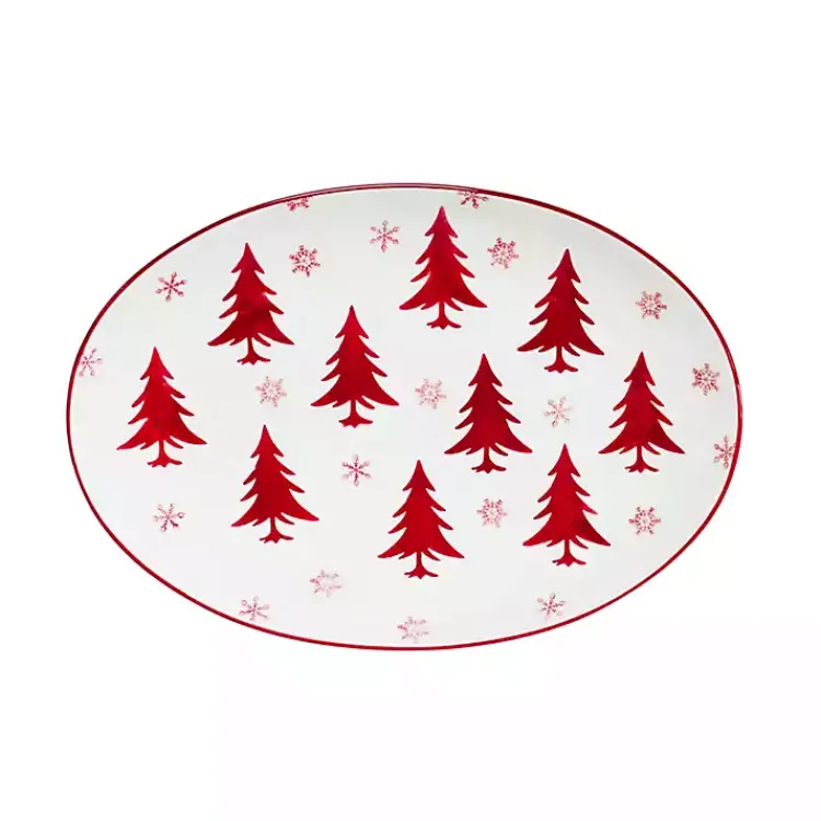 Serving & Entertaining-Kirklands Home Winterfest Oval Serving Platter
