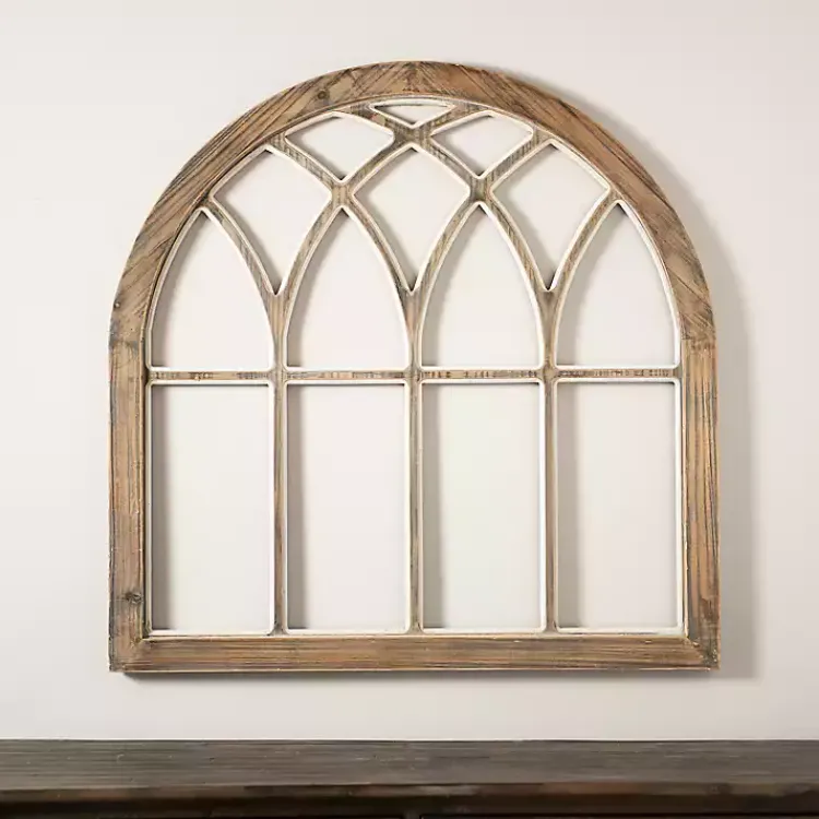 Wall Plaques-Kirklands Home Weathered Arch Wood Wall Plaque Gray
