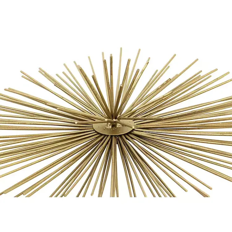 Wall Plaques-Kirklands Home Metal Disc Starburst Wall Plaques, Set of 3 Gold