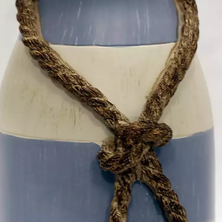 Table Lamps-Kirklands Home Anna Maria Blue Stripe Table Lamp Tan