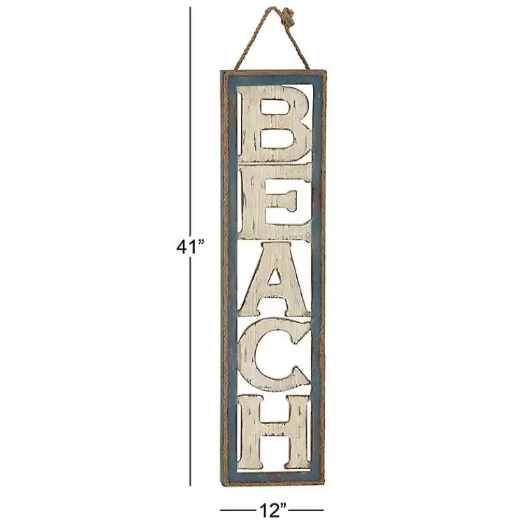 Wall Quotes & Signs-Kirklands Home Wood Cut-Out Beach Hanging Wall Plaque