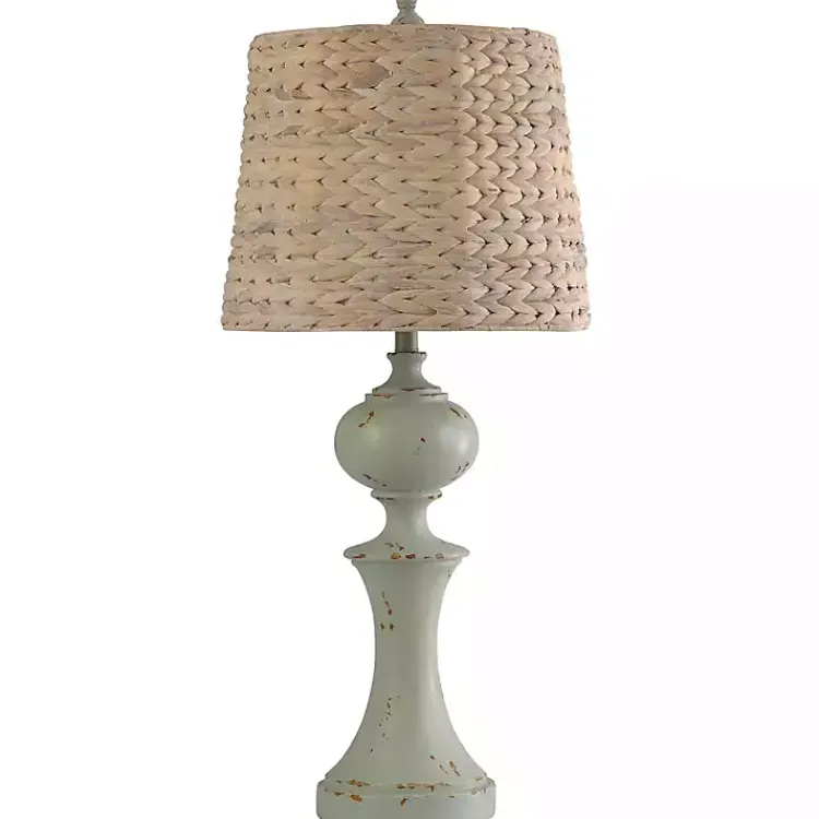 Table Lamps-Kirklands Home Light Gray Balustrade Table Lamp Tan