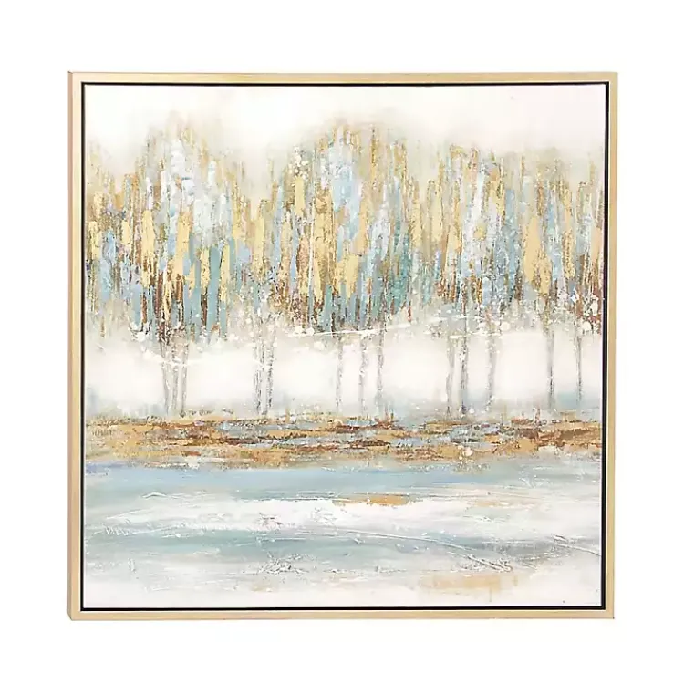 Canvas Art-Kirklands Home Blue Abstract Trees Framed Canvas Art Print
