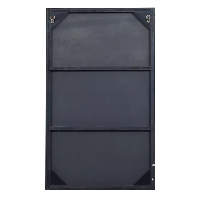 Framed Mirrors-Kirklands Home Wood Framed Mirror, 24x40 in. Black