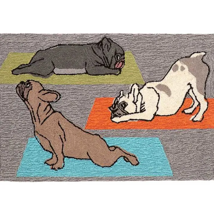 Doormats-Kirklands Home Hatha Pups Outdoor Mat Multi