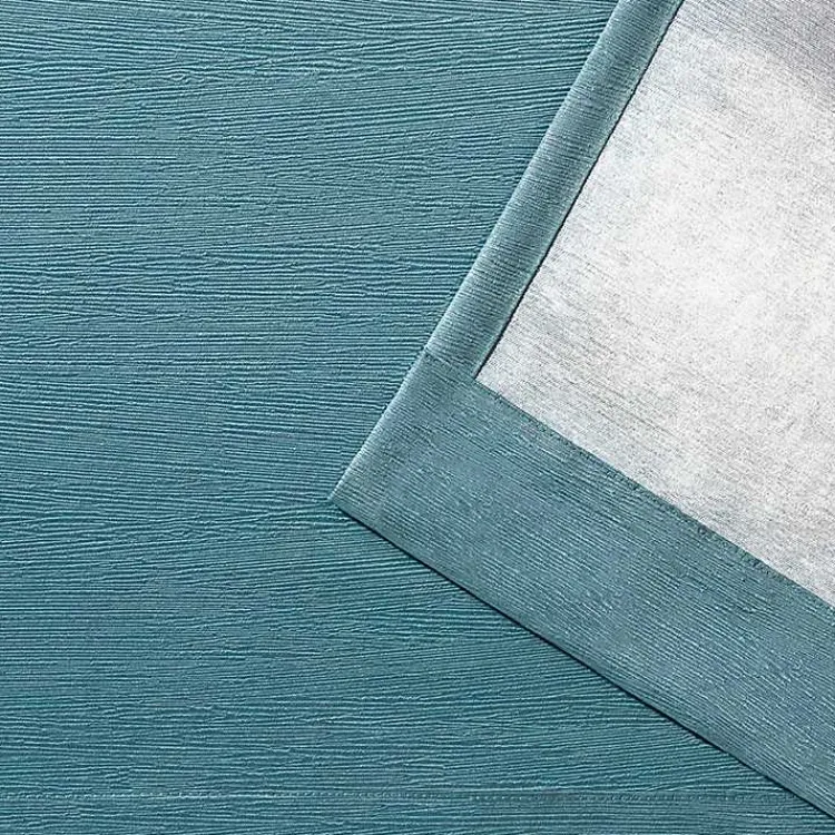 Curtains & Drapes-Kirklands Home Oxford Teal Thermal Curtain Panel Set, 84 in.