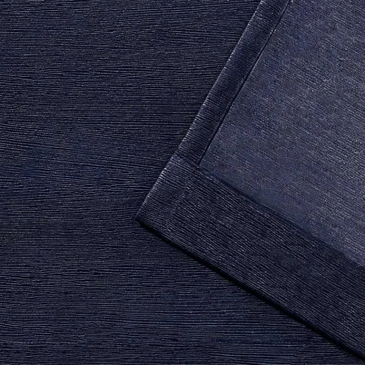 Curtains & Drapes-Kirklands Home Oxford Navy Thermal Curtain Panel Set, 108 in. Blue