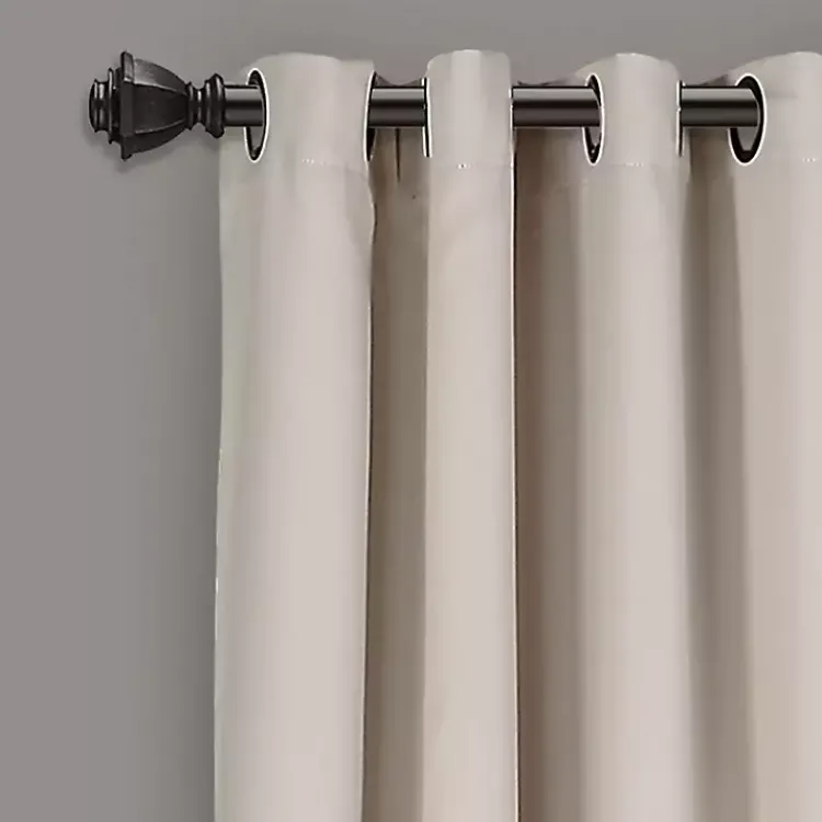 Curtains & Drapes-Kirklands Home Wheat Lush Insulated Curtain Panel Set, 84 in. Brown