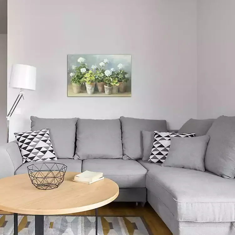 Canvas Art-Kirklands Home White Geraniums Canvas Art Print, 40x26 in.