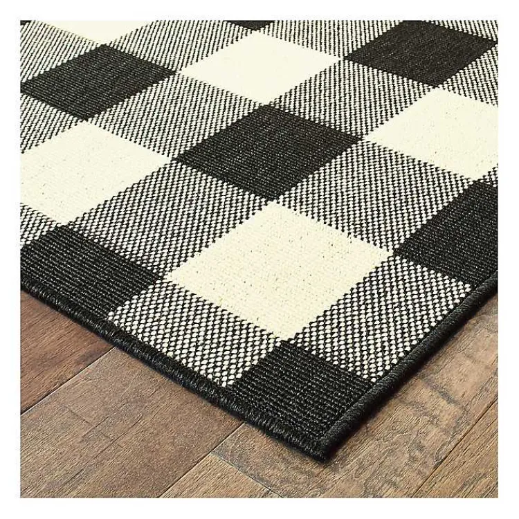 Outdoor Rugs-Kirklands Home Madura Buffalo Check Outdoor Area Rug, 5x7