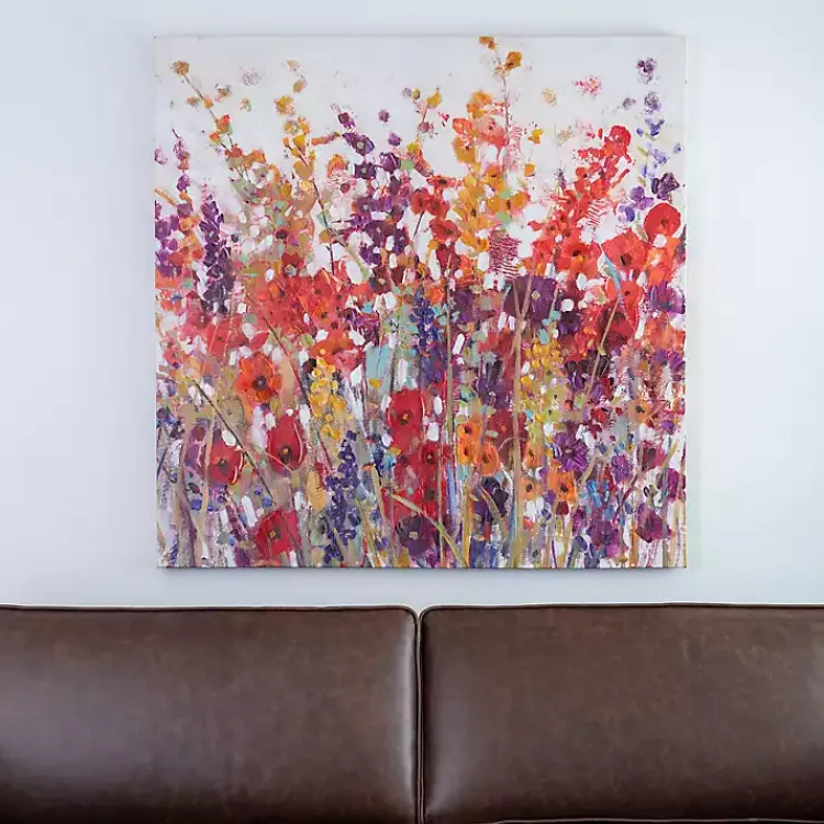 Canvas Art-Kirklands Home Wildflower Field Canvas Art Print Multi