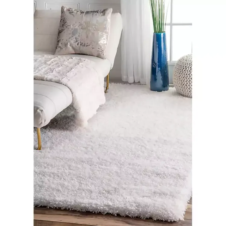 Area Rugs-Kirklands Home Iliza Shag Area Rug, 5x8 White