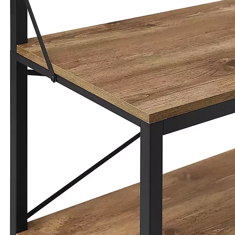 Entryway Furniture-Kirklands Home Industrial Metal and Barnwood Hall Tree