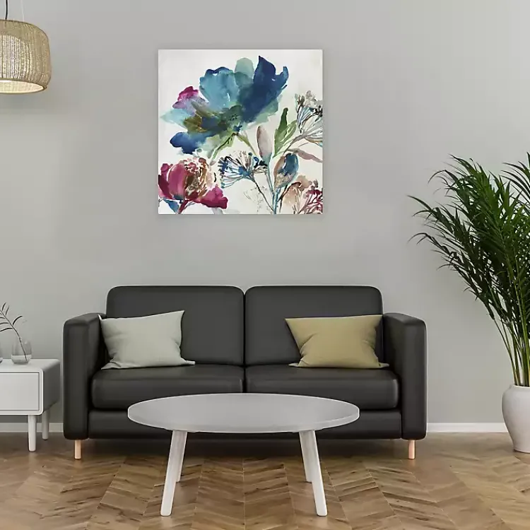 Canvas Art-Kirklands Home Turquoise on Watercolor Giclee Canvas Art Print