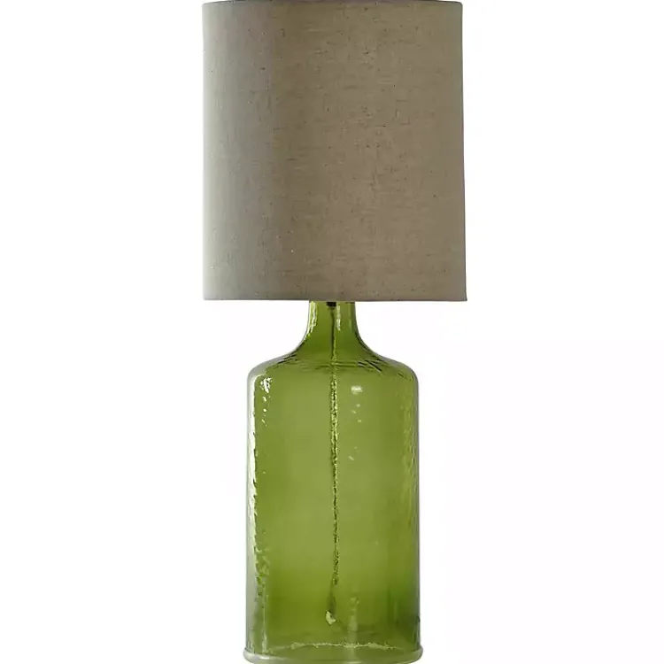 Table Lamps-Kirklands Home Meadow Seeded Glass Table Lamp Green
