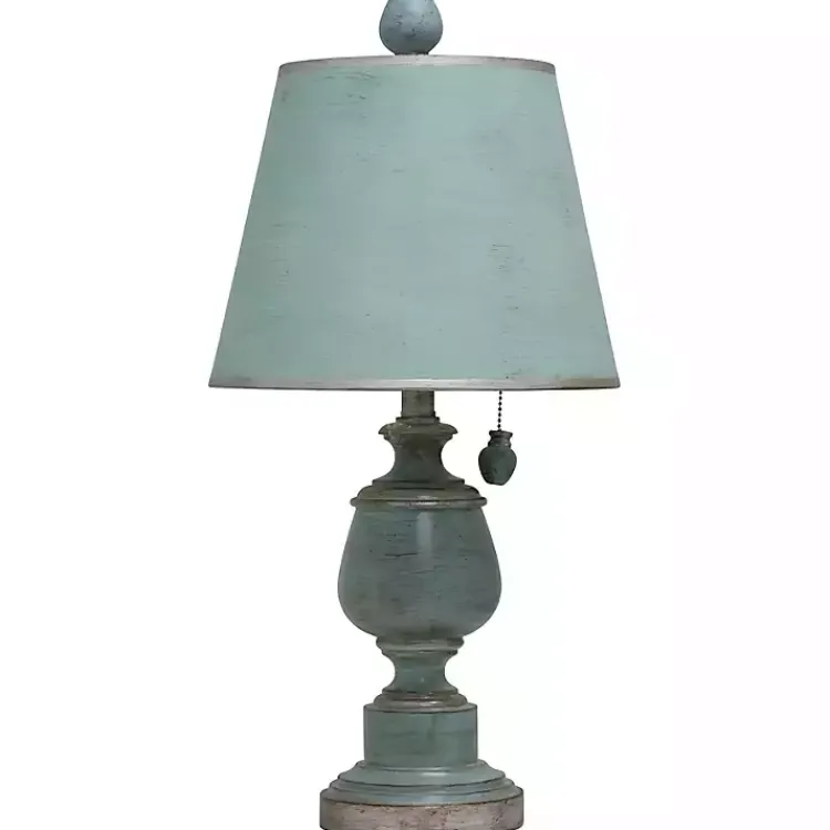 Table Lamps-Kirklands Home Table Lamp with Chain Pull Blue