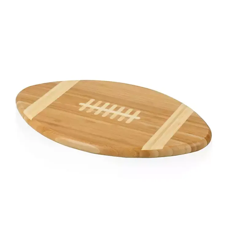 Serving & Entertaining-Kirklands Home Bamboo Football Cutting Board Brown