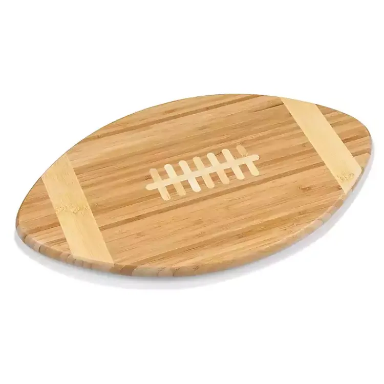 Serving & Entertaining-Kirklands Home Bamboo Football Cutting Board Brown