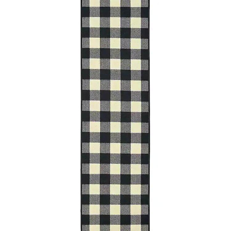 Outdoor Rugs-Kirklands Home Madura Buffalo Check Outdoor Runner